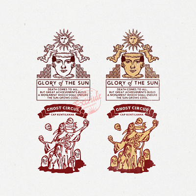 Glory Circus aloha apparel design apparel logo circle logo circus death metal design design art hawaii illustration skull skull design vector vintage design vintage logo