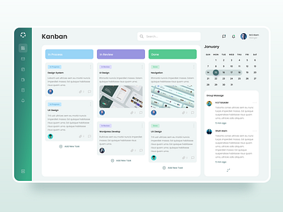 Kanban-Task Management Dashboard 2021 branding concept creative dashboad dashboard dashboard design kanban kanban board modern design ui ui ux ui design uiux webapp