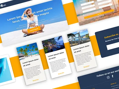 Landing Page for a Travel Website • UI Elements desktop landing landing page landing page design landingpage travel travelling ui ui design ux ux design web design webdesign website website design
