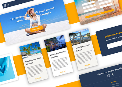 Landing Page for a Travel Website • UI Elements desktop landing landing page landing page design landingpage travel travelling ui ui design ux ux design web design webdesign website website design