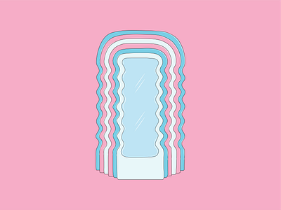 Reflection blue flag illustration mirror pastel pink pride pridemonth reflection trans transgender vector illustration