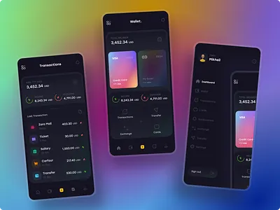 Wallet App 3 app app design cards clean clean design clean ui design figma interface mirxvali ui ux wallet wallet app walletapp