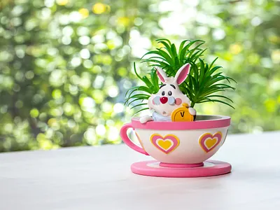 White Rabbit Succulent character design cute disney disneyland illustration jerrod maruyama jmaruyama kawaii wonderground gallery