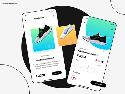 Nike Offical store app add to cart animation app design dribbble ecommerce ecommerce app illustration material minimal nike nike shoes online shop online shopping online store prototype animation sneaker ui ux xd