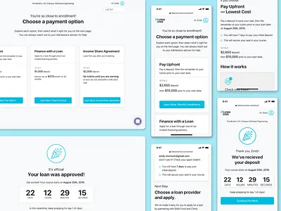 Student Enrollment at FlatIron School blue bootcamp celebration clean coding education flatiron school grey loan mobile payment method responsive ui ux ux design