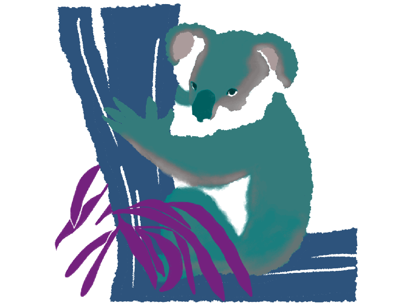 Koalaty of Life animals animation artwork climbing color palette eucalyptus gap gif gif animation illustration koala koala bear koalaty lifestyle motion quality trees wild animal wildlife wildlife illustration