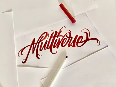 The Multiverse graphic design handlettering illustration lettering marvel typography wandavision