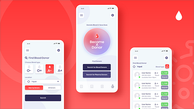 Blood donor app app blood donor blood test covid design libya plasma tripoli ui ux