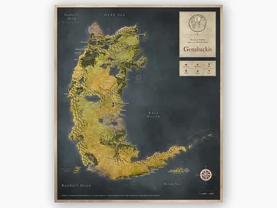 Genabackis cartography fantasy map