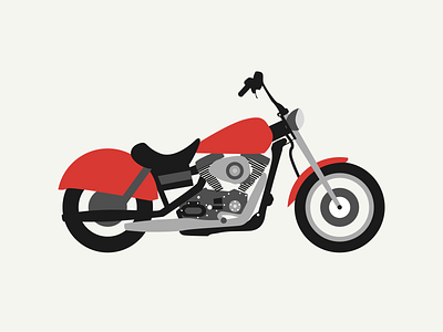 Vroom Vroom flat harley harley davidson harley davidson illustration motorcycle transportation