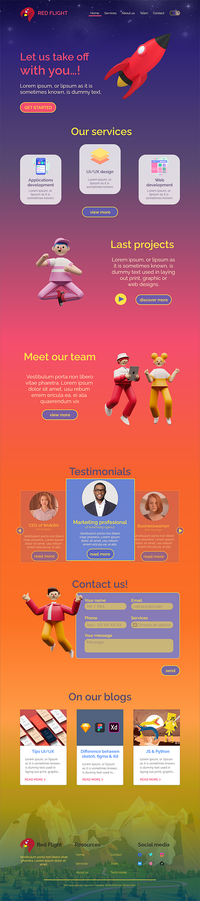 003 - Landing page (part 1 - dark mode) behance dailyui dailyuichallenge design landingpage ui ui design web