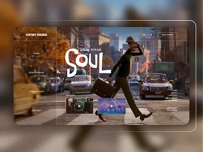 Cinema Website Homepage: Soul adobexd cinema concept design figma figmadesign freelance freelance designer movie soul ui ui design ux ux design web website