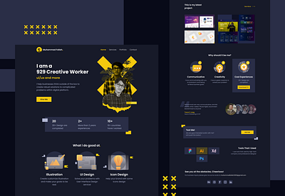 Personal Portfolio Web Design app design freelance designer icon illustration personal brand personal website ui uiux vector web web design website