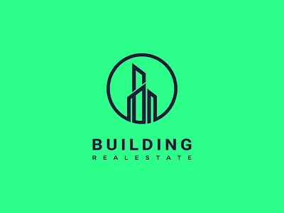 Buiding logo design abstract animal app art brand design branding branding design building design icon identity illustration logo logo design logotype minimal real estate logo realstate typography vector