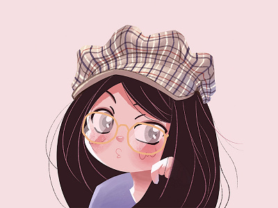 戴帽子的菇凉 illustration