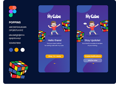 Rubik Cube On Boarding app design