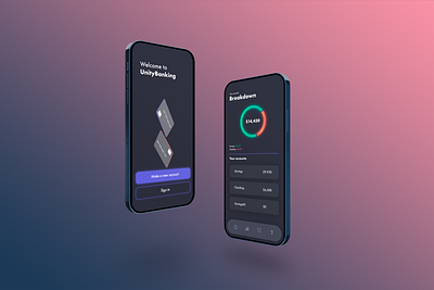 Unity Banking design illustrator ui ux