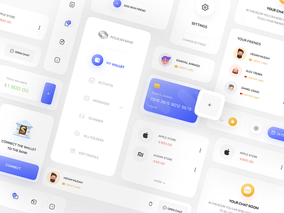 Banking Dashboard Components app design application appui banking banking website components dashboard dashboard ui ios minimal mobile mobile app mobile ui trend ui wallet