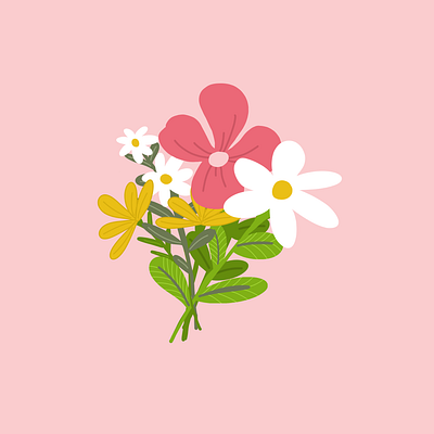 Beautiful Flower art clean design flat graphic design illustration illustrator typography vector web