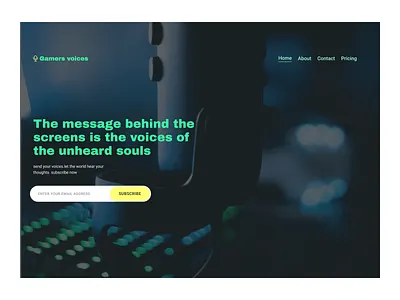gamers podcast desktop design figma webdesign