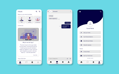 Yoga App UI Design app design ui