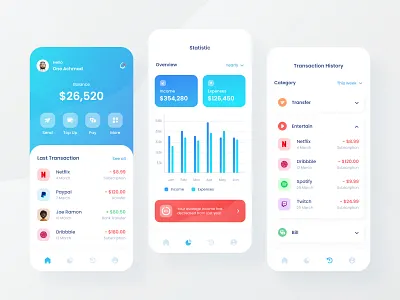 Finance App android bank banking banking app chart design exploration finance finance app fintech ios mobile mobile app money money app ui ui design ux wallet wallet app