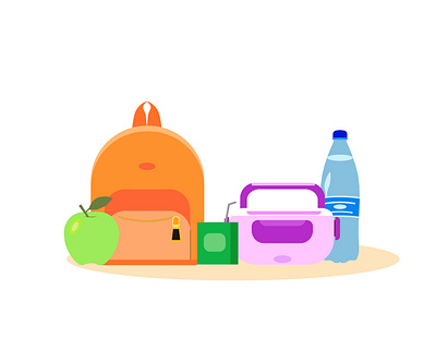 Lunchbox set away backpack bottle carry container delivery drink education fresh group homemade household juice picnic preservation rucksack storage tasty water wrap