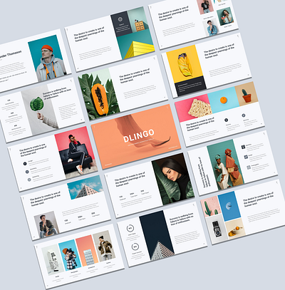Dlingo - Creative & Minimal PowerPoint Presentation Template business clean company profile corporate creative minimal minimalism modern multipurpose photography pitchdeck portfolio proposal simple startup studio unique