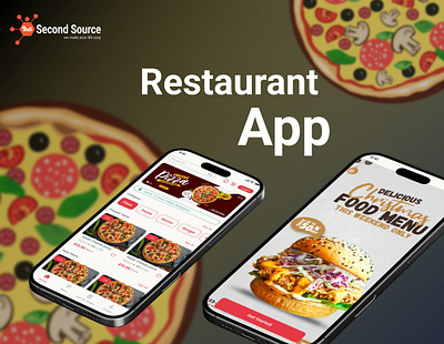 Restaurant App by Second Source 2ndsource branding desigin design graphic design illustration logo ui ux website