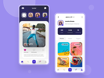 Social Media App figma figmadesign mobile mobile app social media ui ui design uiux