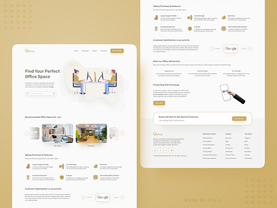 Co-Working Space Platform - Landing Page Design adobe xd business cuberto design dribbble figma illustration landing page landing page design trending ui ui design uiux user experience user interface ux ux design web web design website design