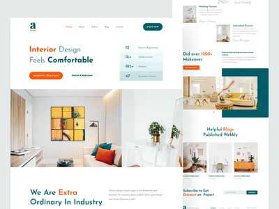 Arcon - Interior Architecture clean design interior interior architecture interiordesign minimal ui userinterface ux web webdesign website design