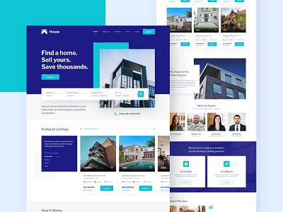 Houze Real-estate Template clean ui creative design house property search real estate real estate website uidesign uiuxdesign webdesign website design