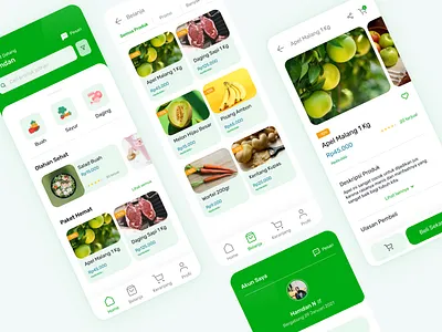 Grocery Shop app design indonesia