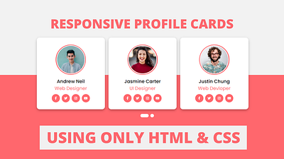 CSS Responsive Profile Cards with Slider card design card slider css card design profile card profile card design profile design responsive profile card