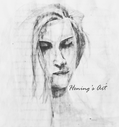 Melancholic Lady black blackandwhite girl illustration illustration portrait art sketch sketching watercolor