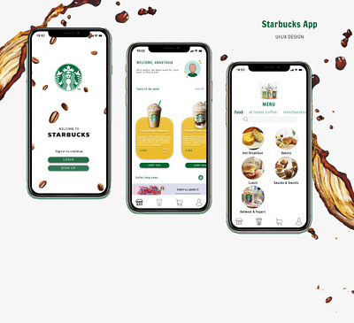 starbucks app app design figma mobile design ui ui design uiux ux