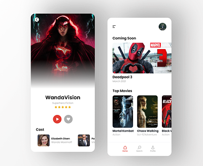 Movie Apps 2.0 app design flat minimal ui uiux ux