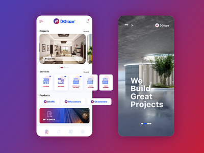DGlaze Services app ios mobile mobile ui
