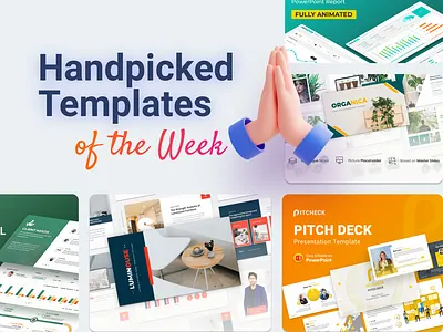 Our Handpicked Templates of the week 🔥 business clean creative design handpicked pitchdeck powerpoint powerpoint template ppt pptx presentation presentation design template design