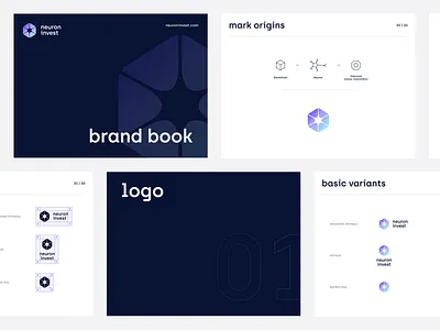 Neuron Invest - Brand Book blockchain brand brand book brand identity branding clean crypto dark digital guidelines identity invest it logo logotype manual minimal neuron tech technology