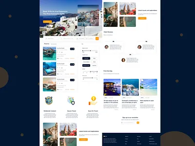 Resort Landing Page design landing page resort landing page typography ui ux web website