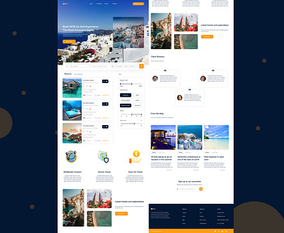 Resort Landing Page design landing page resort landing page typography ui ux web website