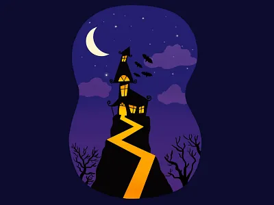 Spooky Landscape art color palette digital art digital illustration digitalart drawing dribbble hello dribbble illustration ipad pro painting procreate sketch ui ux