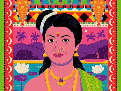 Kerala art cult design illustration kerala people sajid