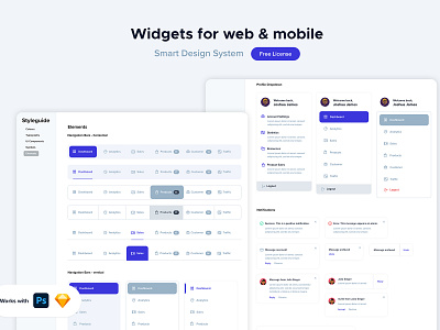 FREE - UI Widgets & Components free psd free resources free ui free web template freebie freebie psd graphics styleguide ui components ui widgets webelements