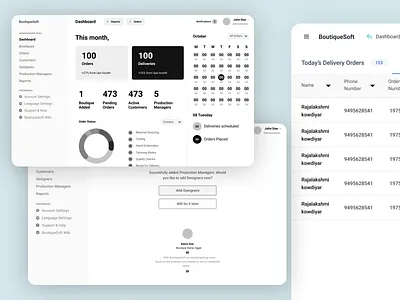 Boutique order management software design and wireframes ux ux ui uxdesign wireframe wireframe design
