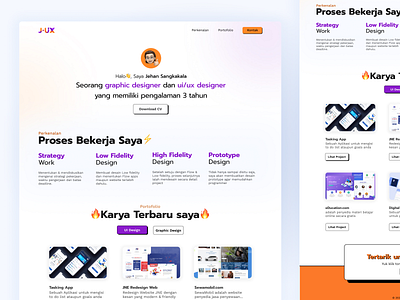 JUIX - Portfolio Website design landing page orange portfolio portfolio design portfolio page purple ui uidesign user interface ux web website