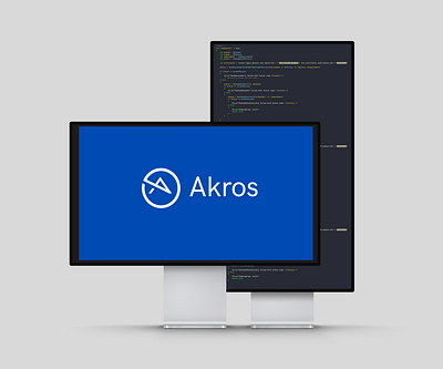 Akros Logo design app brand identity grocery logo minimal russia web wordmark