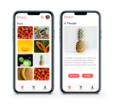 fruitee app branding design icon logo minimal ui ux